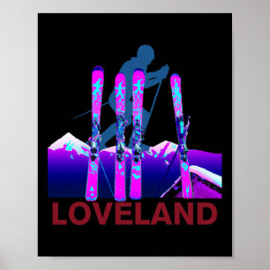 Loveland Skiing And Snowboarding Retro 90s Lovelan Poster