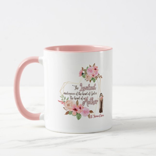 Loveliest Mother Mug featuring Saint Therese (Left)