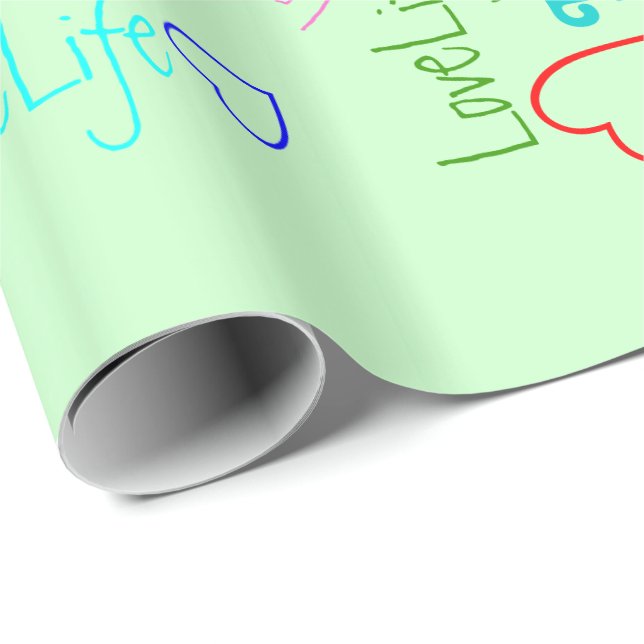LoveLife multi color Glossy Wrapping Paper (Roll Corner)