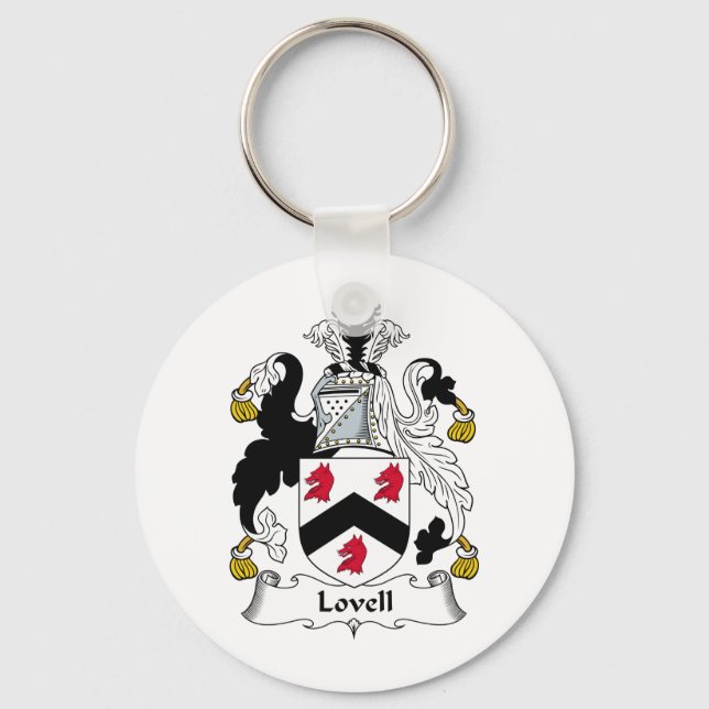 Lovell Family Crest Key Ring (Front)