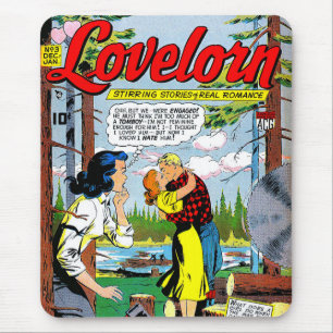 Lovelorn Betrayal Romance Vintage Comics Mouse Pad