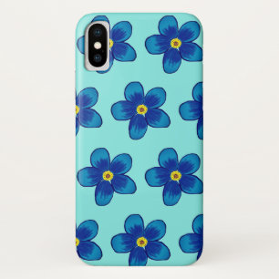 Lovelu Blue flowers Apple iPhone X, Barely There iPhone X Case