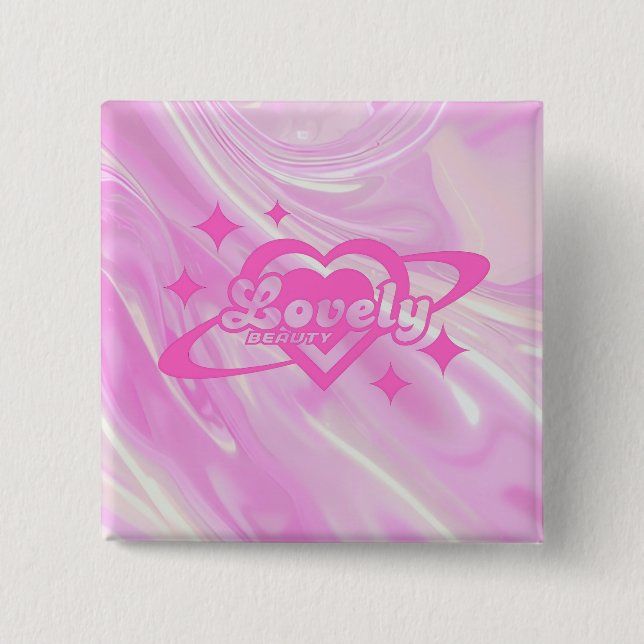 Lovely 15 Cm Square Badge (Front)