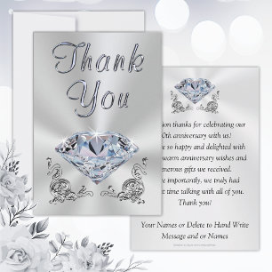 Lovely 60th wedding Anniversary Thank You Cards