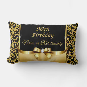 Lovely, 90th Birthday Gifts for Her, Mum, Grandma Lumbar Cushion