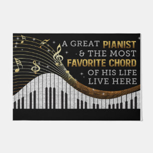 Lovely A Great Pianist Doormat, Piano Players Gift Doormat