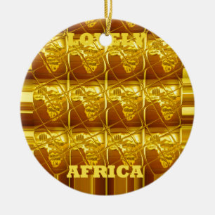 Lovely Africa Africa Maps designs Art colours.png Ceramic Ornament