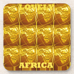 Lovely Africa Africa Maps designs Art colours.png Coaster