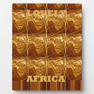 Lovely Africa Africa Maps designs Golden Plaque