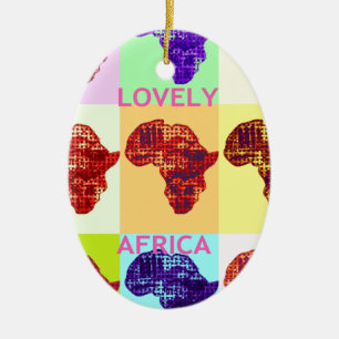 LOVELY AFRICA CERAMIC TREE DECORATION