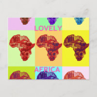 Lovely Africa Postcard Horizontal Template