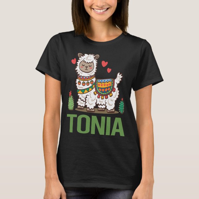 Lovely Alpaca - Tonia Name T-Shirt (Front)