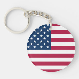 Lovely American Hero Patriotic USA Flag Keychain