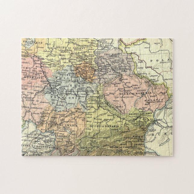 Lovely and Antique Map of Europe Jigsaw Puzzle (Horizontal)
