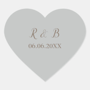 Lovely and Elegant Wedding Heart Sticker