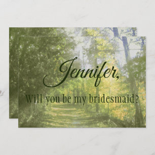 Lovely and Rustic Bridesmaid Proposal Invitation