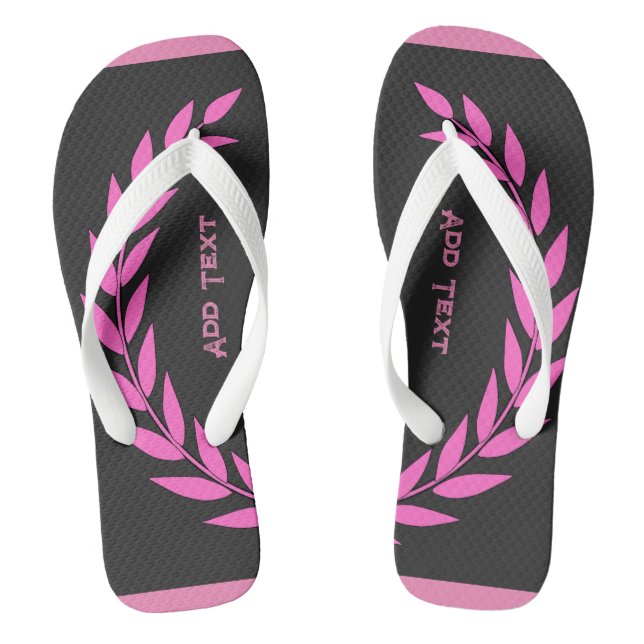 Lovely and Stylish Add Text Printed Super-Sandals Thongs (Footbed)