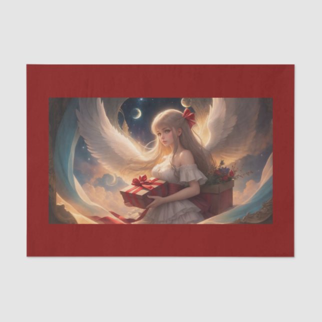 Lovely Angel With Presents Tissue Paper (Front)