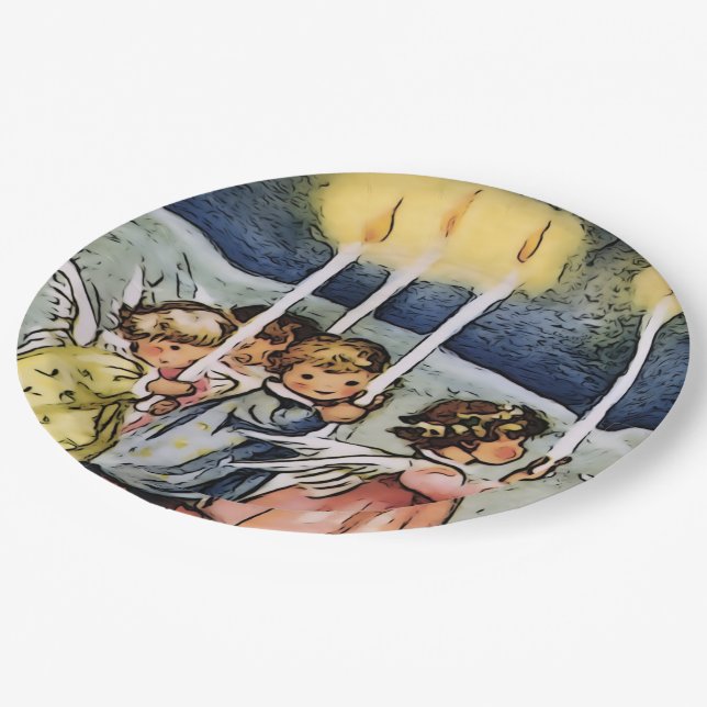 lovely angels paper plate (Angled)