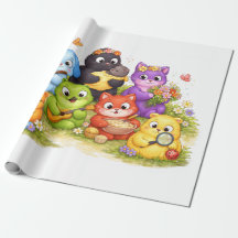 Lovely animal gift wrap