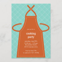 Lovely Apron Summer Party/Cooking Party Invitation