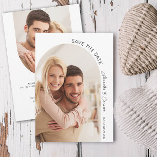 Lovely Arch 2 PhotosModern Script Save The Date