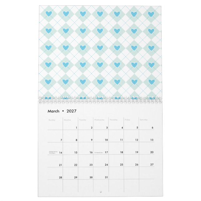 Lovely Argyle Calendar (Mar 2027)
