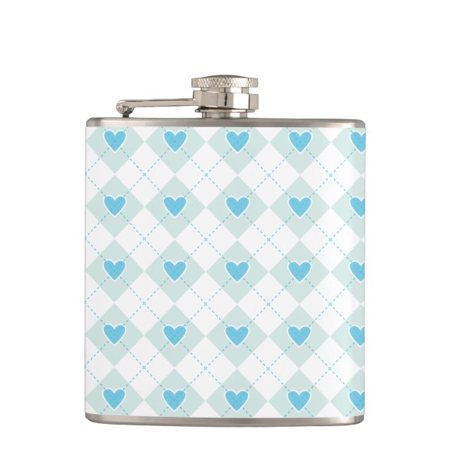Lovely Argyle Hip Flask (Front)