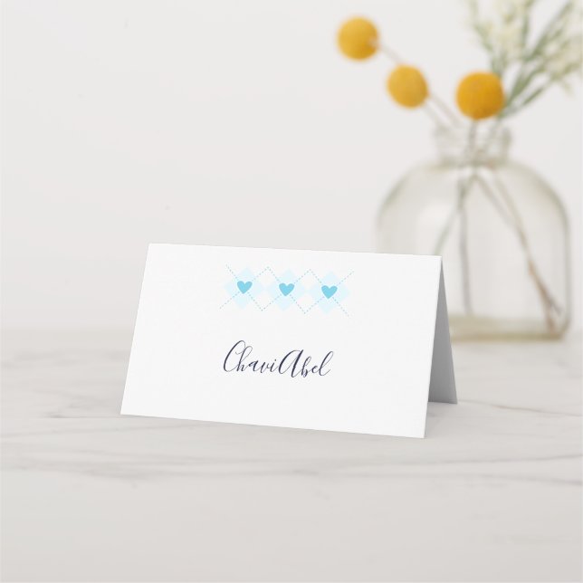 Lovely Argyle Place Card (Front)