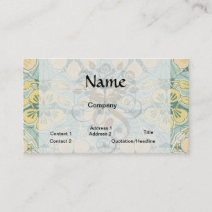 lovely art nouveau floral flower pattern business card
