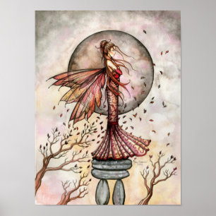 Lovely Autumn Fairy Poster Print by Molly Harrison