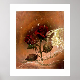 Lovely Autumn Roses  Poster