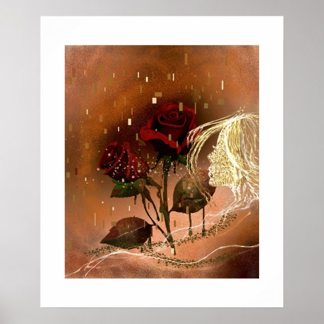 Lovely Autumn Roses  Poster (Front)