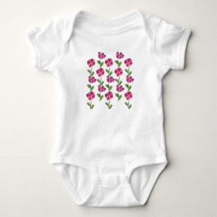 Lovely Azalea Flowers Baby Bodysuit