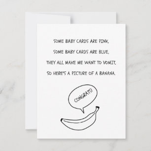 Lovely baby Congratulations map with banana Card