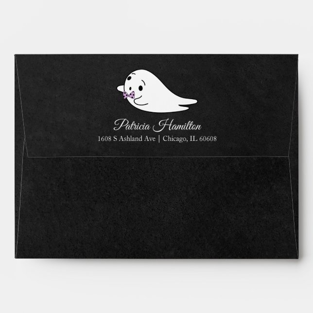 Lovely Baby Ghost Halloween Baby Shower Envelope (Back (Top Flap))