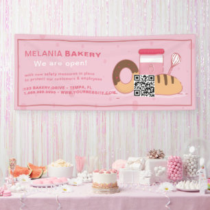 Lovely Bakery Banners with QR Code    