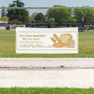 Lovely Bakery Banners with QR Code  