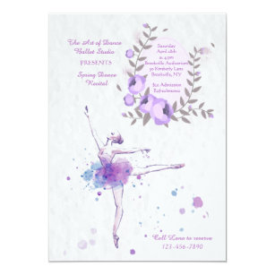 Lovely Ballerina Invitation