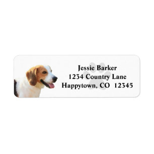 Lovely Beagle Dog Return Address Label