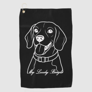 Lovely Beagle Golf Towel