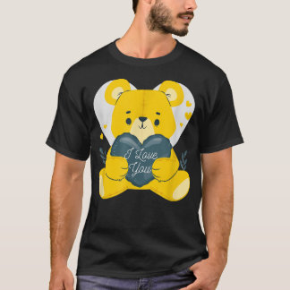 Lovely Bear With Heart I Love You Valentine Gift M T-Shirt