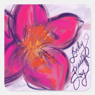 Lovely, Beautiful, Joy Bright Flower Stickers