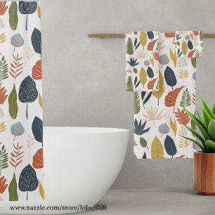 Lovely beautiful Modern retro Pretty leaf Fall  Bath Towel Set
