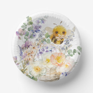 Lovely Bee Bowls Paper Plate