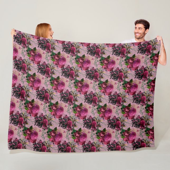 Lovely Bee Series Design 24 Fleece Blanket (In Situ)