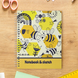 Lovely bees shapes Notebooks