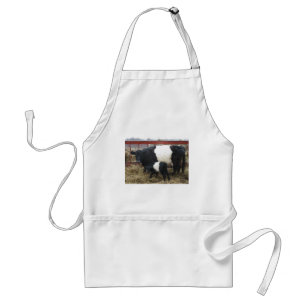 Lovely Beltie Cow and Calf Standard Apron