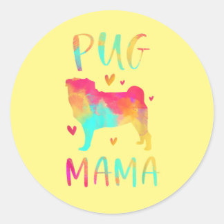 Lovely Best Pug Mum Ever Classic Round Sticker