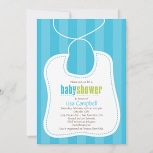 Lovely Bib Baby Shower Invitation